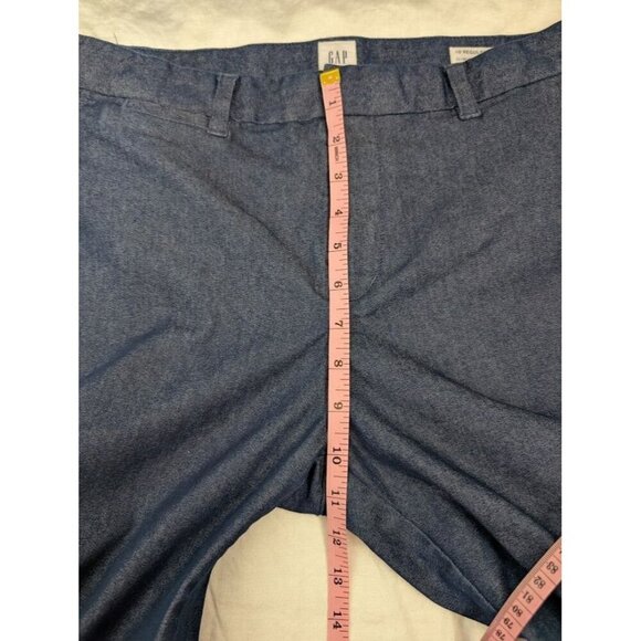 GAP women's 10 regular slim city crop dark denim, work, business, stretch S14 - Picture 8 of 9